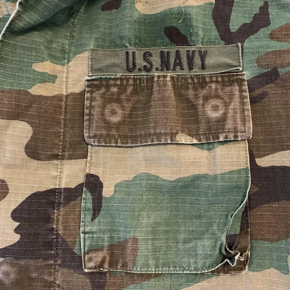 Vintage American Apparel Jacket Mens Medium Tall Green Camo Hot Weather BDU 90s